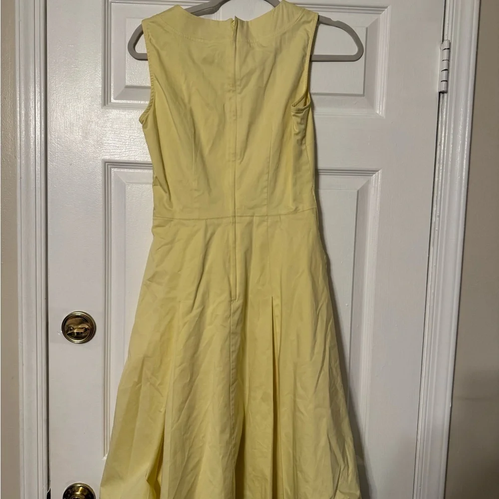H&M Yellow Sleeveless Midi Dress